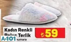 JUNO KADIN RENKLİ PELUŞ TERLİK